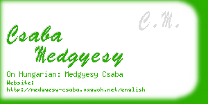 csaba medgyesy business card